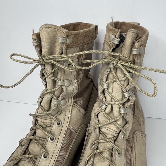 Wellco USGI Hot Weather Desert Combat Boots Tan Suede Vibram USA Mens Size 10 R main image 12
